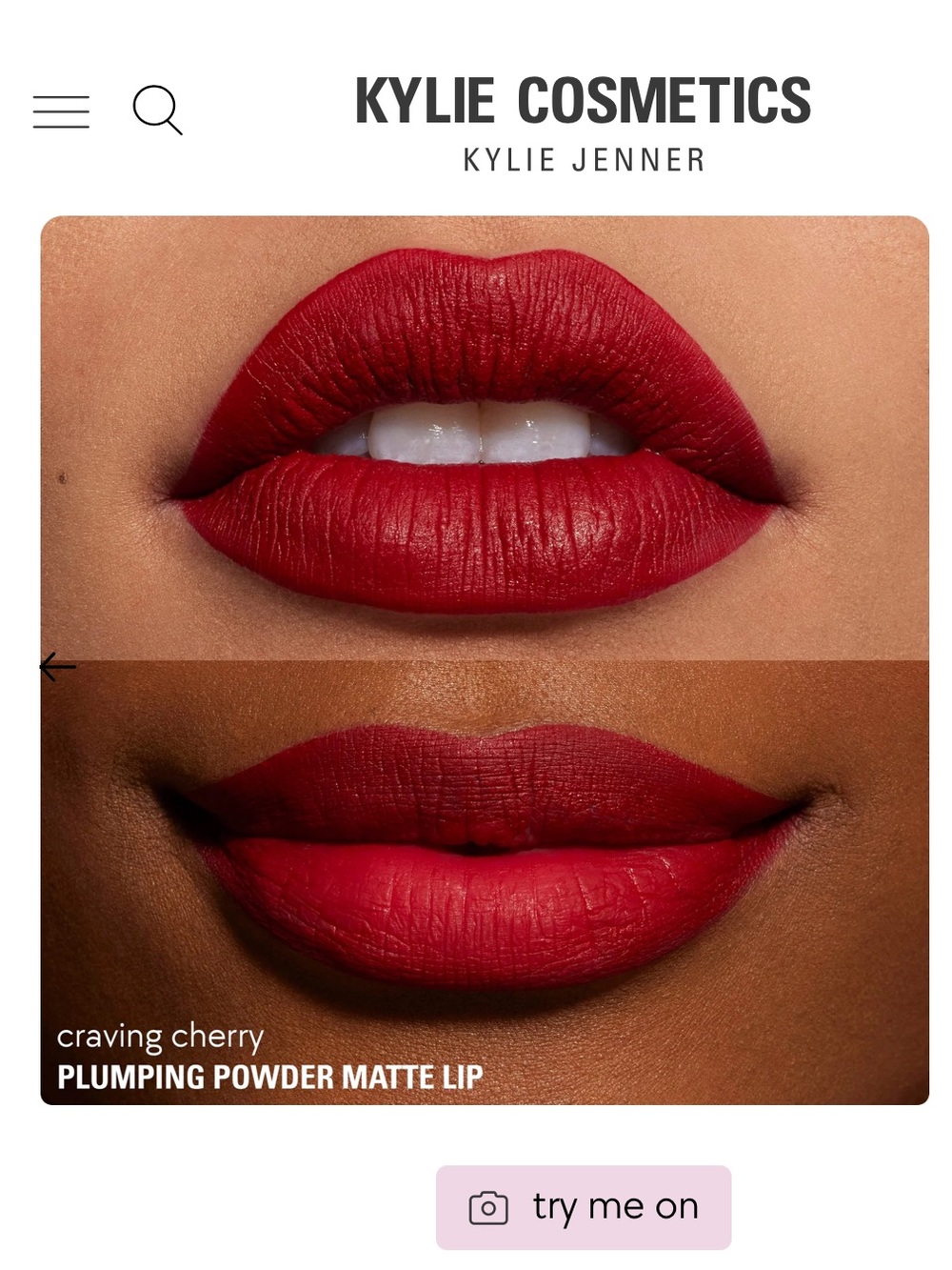 Kylie Cosmetics Plumping Powder Matte Lip - Red